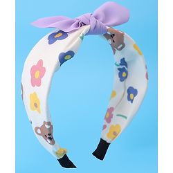 Babyhug Bow Applique Hair Band - Purple