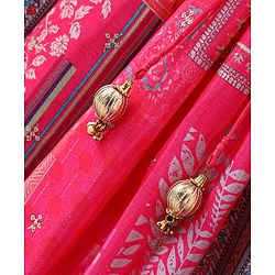 Babyhug Woven Flutter Sleeves Digital Printed Choli Lehenga Set with Dupatta & Lace Detailing - Fuschia