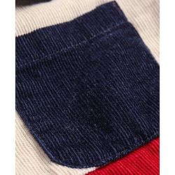 Babyhug Cotton Woven Full Sleeves Corduroy Shirt With Cut & Sew Design - Dark Red