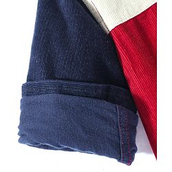 Babyhug Cotton Woven Full Sleeves Corduroy Shirt With Cut & Sew Design - Dark Red