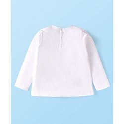Babyhug Disney Single Jersey Knit Full Sleeves Night Suit with Minnie Mouse Graphic - White & Red