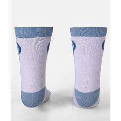 Cute Walk by Babyhug Cotton Knit Anti-Bacterial Ankle Length Cloud & Parachute Designed Socks Pack of 5 - Light Blue Grey & White
