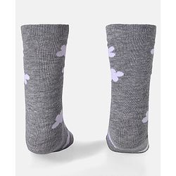 Cute Walk by Babyhug Cotton Knit Anti-Bacterial Ankle Length Cloud & Parachute Designed Socks Pack of 5 - Light Blue Grey & White