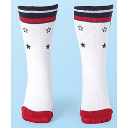 Cute Walk by Babyhug Knit Antibacterial Ankle Length Striped Socks with Polka Dot & Star Print Pack of 5 - Navy & Red
