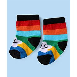Cute Walk by Babyhug Ankle Length Socks with Stripes Pack of 5 - Yellow & Blue