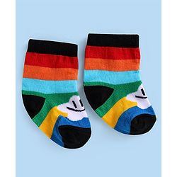 Cute Walk by Babyhug Ankle Length Socks with Stripes Pack of 5 - Yellow & Blue