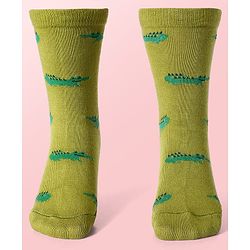 Cute Walk By Babyhug Cotton Knit Anti-Bacterial Ankle Length Elephant & Animal Designed Socks Pack Of 5 - Red Green & White