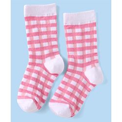 Cutewalk by Babyhug Non Terry Knit Anti-bacterial Ankle Length Socks with Floral & Fruits Design Pack of 5 - White & Pink