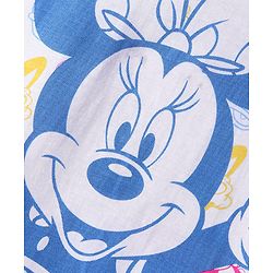 Babyhug Disney Single Jersey Knit Frill Sleeves Nighty With Minnie Mouse Graphics - White