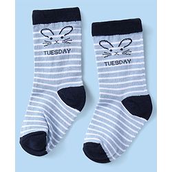 Cute Walk by Babyhug Non Terry Knit Anti-Bacterial Ankle Length Socks With Polka Dots & Strips Pack of 7 - Multicolor