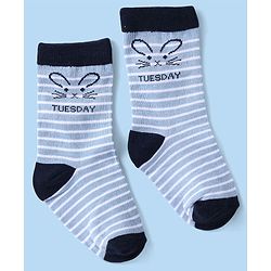 Cute Walk by Babyhug Non Terry Knit Anti-Bacterial Ankle Length Socks With Polka Dots & Strips Pack of 7 - Multicolor