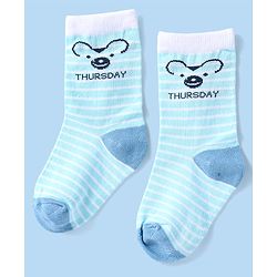 Cute Walk by Babyhug Non Terry Knit Anti-Bacterial Ankle Length Socks With Polka Dots & Strips Pack of 7 - Multicolor