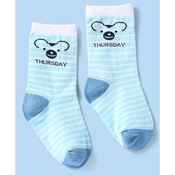 Cute Walk by Babyhug Non Terry Knit Anti-Bacterial Ankle Length Socks With Polka Dots & Strips Pack of 7 - Multicolor