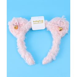 Babyhug Hair Band with Bow Applique Free Size - Pink