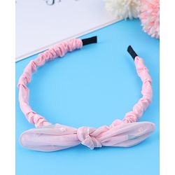 Babyhug Free Size Hair Bands with Floral Applique Pack of 2 - Light Pink