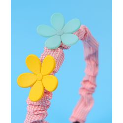 Babyhug Free Size Hair Bands with Floral Applique & Polka Dots Design Pack of 3 - Multicolor