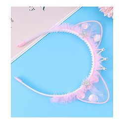 Babyhug Tiara Style Hair Band With Star Print - Pink