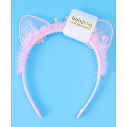 Babyhug Tiara Style Hair Band With Star Print - Pink