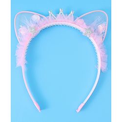 Babyhug Tiara Style Hair Band With Star Print - Pink