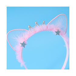 Babyhug Tiara Style Hair Band With Star Print - Pink