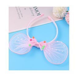 Babyhug Hair Band With Bow Applique - Pink