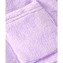 Babyhug Cotton Woven Full Sleeves Hooded Sweatjacket with Star Sequinned Detailing - Lavender
