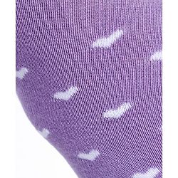 Cute Walk by Babyhug Cotton Blend Knit Heart Design Antibacterial Tights - Lavender