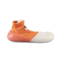 Cute Walk by Babyhug Slip On Socks Shoes Teddy Print -  Orange