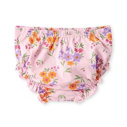 Babyhug Single Jersey Knit Full Sleeves Frock With Attached Shrug Floral Print & Bloomer - Pink