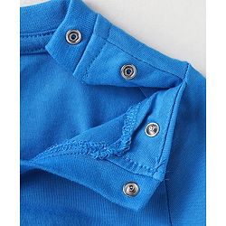 Babyhug Cotton Knit Full Sleeves Night Suit With Text Print - Blue