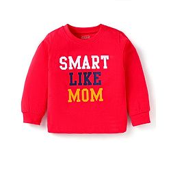 Babyhug Cotton Knit Full Sleeves T-Shirts with Stripes &  Animals  Graphics Pack of 3 - Blue Red & Orange