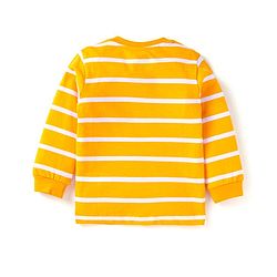 Babyhug Cotton Knit Full Sleeves T-Shirts with Stripes &  Animals  Graphics Pack of 3 - Blue Red & Orange