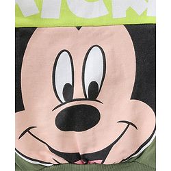 Babyhug Disney Cotton Knit Full Sleeves Sweatshirt & Lounge Pants Set With Front & Back Mickey Mouse Graphics - Green