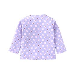 Babyhug Cotton Knit Full Sleeves Floral Printed Night Suit - Purple