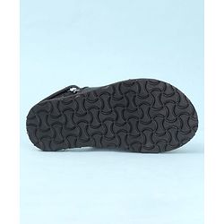 Cute Walk by Babyhug Elasticated Velcro Mojaris Ethnic - Black