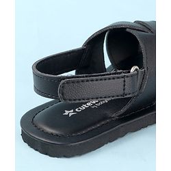 Cute Walk by Babyhug Elasticated Velcro Mojaris Ethnic - Black