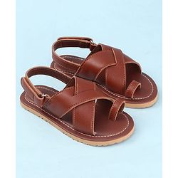 Cute Walk by Babyhug Elasticated Velcro Mojaris Ethnic - Black