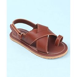 Cute Walk by Babyhug Elasticated Velcro Mojaris Ethnic - Black