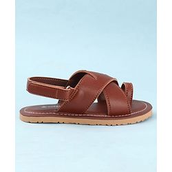 Cute Walk by Babyhug Elasticated Velcro Mojaris Ethnic - Black