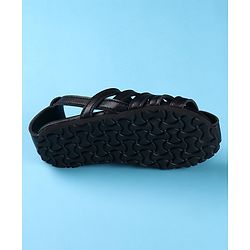 Cute Walk by Babyhug Back Covered Slip on Sandal - Black
