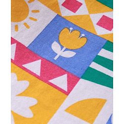 Babyhug Cotton Woven Full Sleeves Floral Printed Night Suit - Grey Blue & Yellow