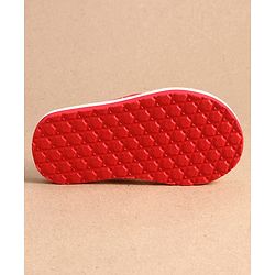 Cute Walk by Babyhug Slip On Flip Flops with Floral Print - Red