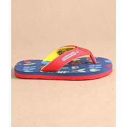 Cute Walk by Babyhug Slip On Flip Flops with Floral Print - Navy Blue