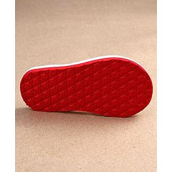 Cute Walk by Babyhug Flip Flops with Backstrap Closure & Animal Print - Red