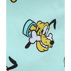 Babyhug Disney Single Jersey Knit Full Sleeves Night Suit with Mickey Mouse Print - Aqua Blue
