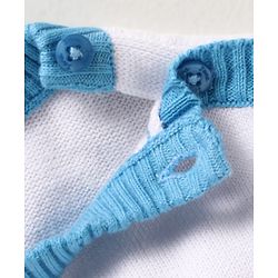 Babyhug Cotton Knitted Full Sleeves Pullover Sweater With Animal Design - White