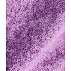 Babyhug Cotton Knit Full Sleeves High Neck Sweater with Reversible Sequins - Purple