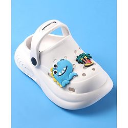 Cute Walk by Babyhug Clogs with Backstrap Beach Theme Applique - White