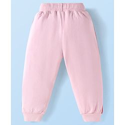 Babyhug Disney Terry Knit Full Sleeves T-Shirt & Lounge Pant Set With Minnie Mouse Graphics - Pink