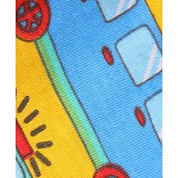 Babyhug Cotton Knit Full Sleeves Night Suit With Vehicles Print - White